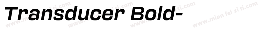 Transducer Bold字体转换